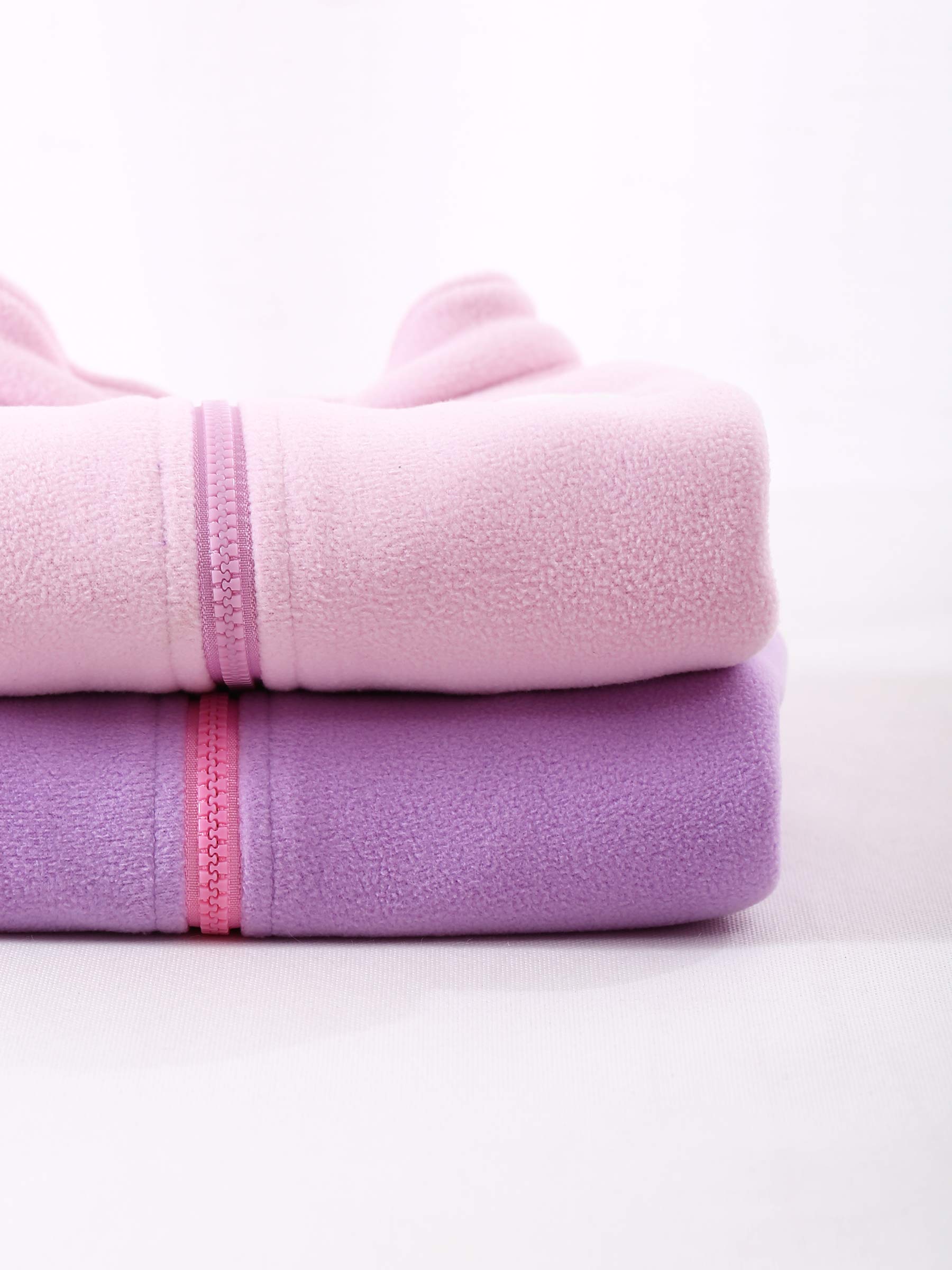Gilet en Polaire pour Bébé et Tout-petit Enfant Filles Col Montant Fermeture Éclair Manteaux sans Manches Dessin Animé Lapin Motif