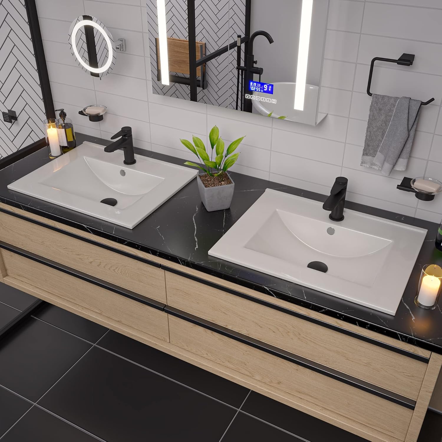 ALFI brand ABC803 Bathroom Sink, White