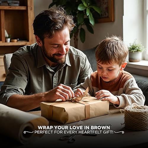 Miniatura 6 de Sanzix - 150 hojas de papel de seda kraft a granel de 14x20 pulgadas - Papel de regalo marrón para bolsas de regalo, boda, cumpleaños y
