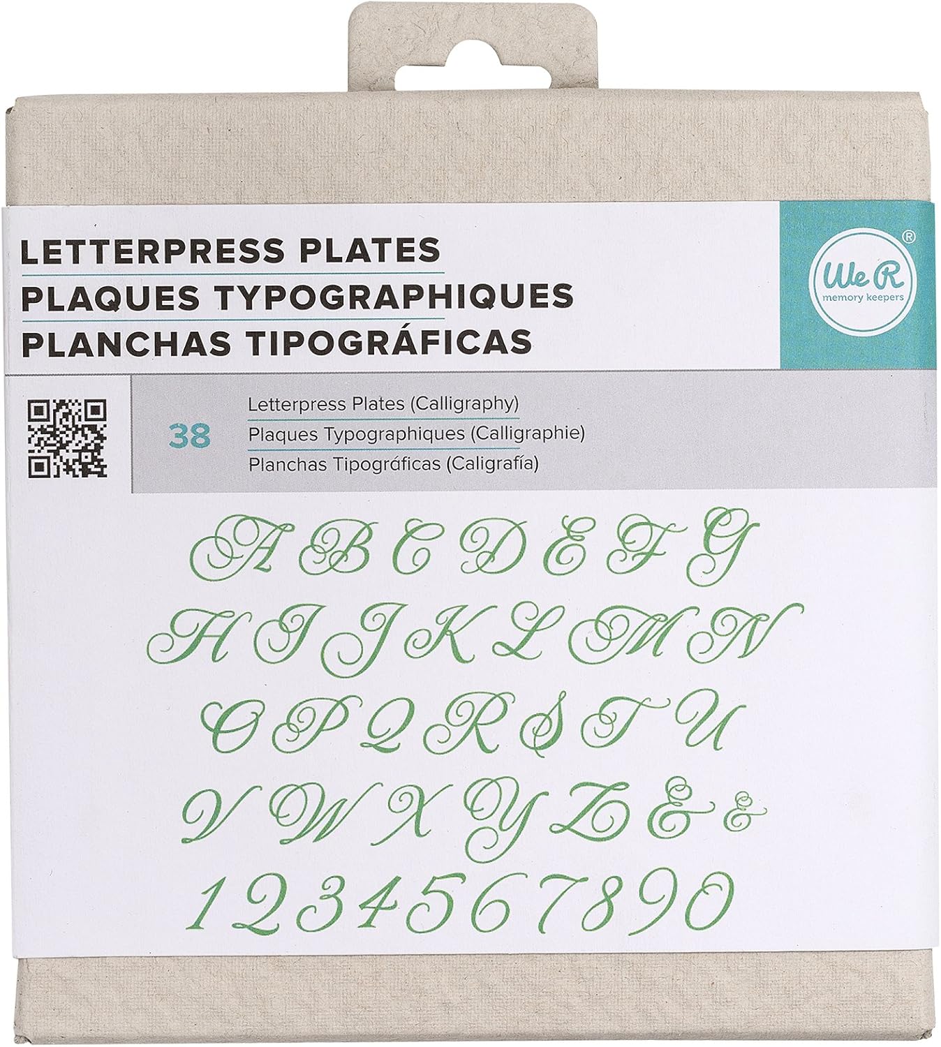 QUICKUTZ We R Memory Keepers Letterpress Printing Plate Set