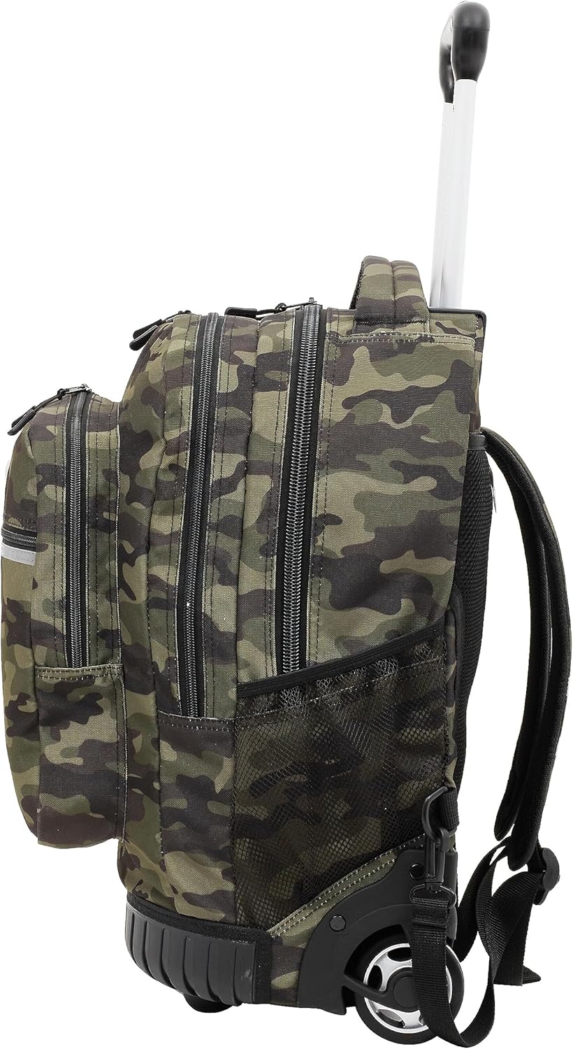 Travelers Club 20" Rolling Backpack with Laptop Compartment, Camo