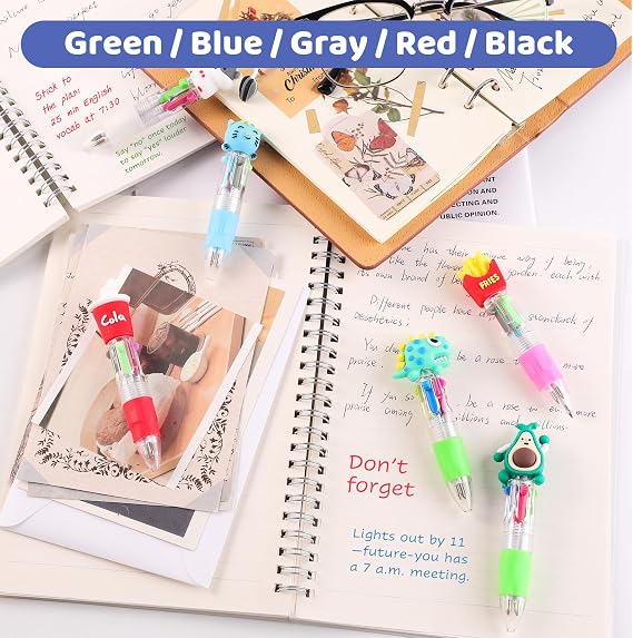 24Pcs Mini 4 In 1 Coloured Pens Party Bag Fillers,First Day of School Board