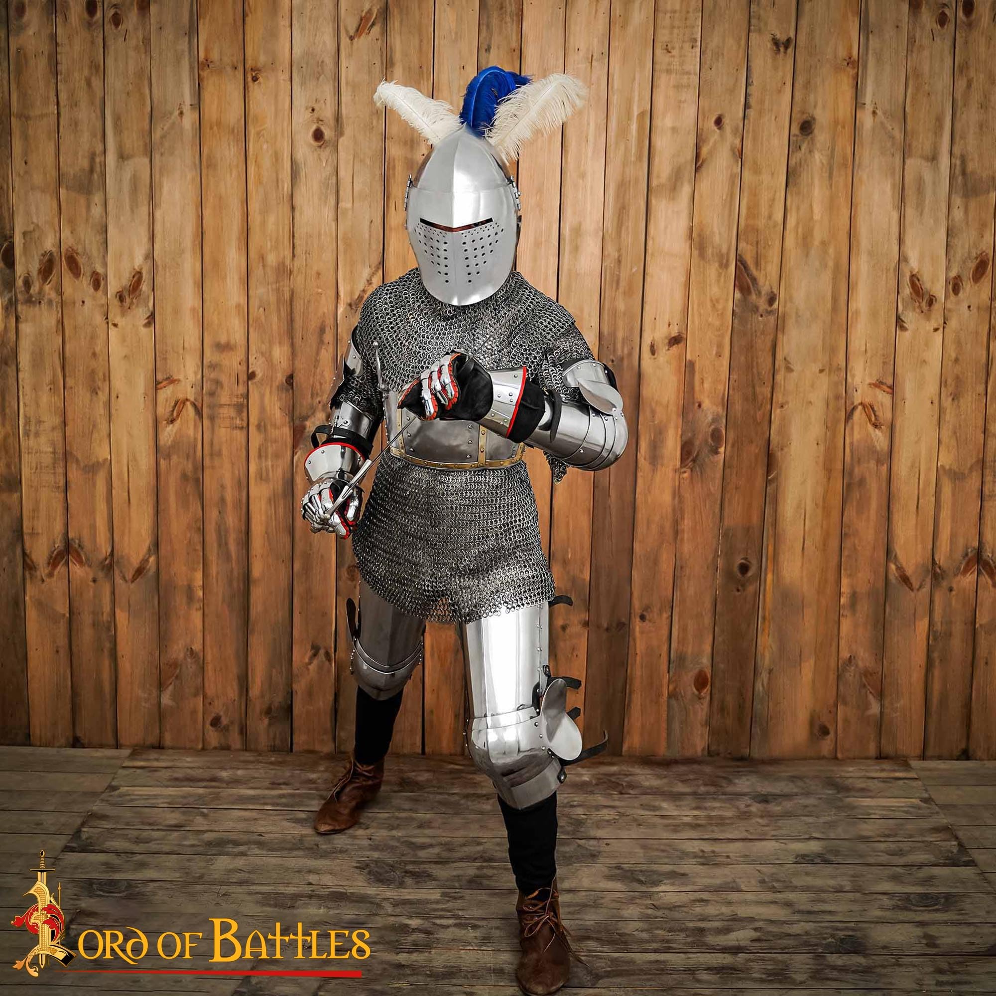 Casque De Chevalier Médiéval Bascinet En Acier 18G Pour Adulte - Réplique Pour Reconstitution