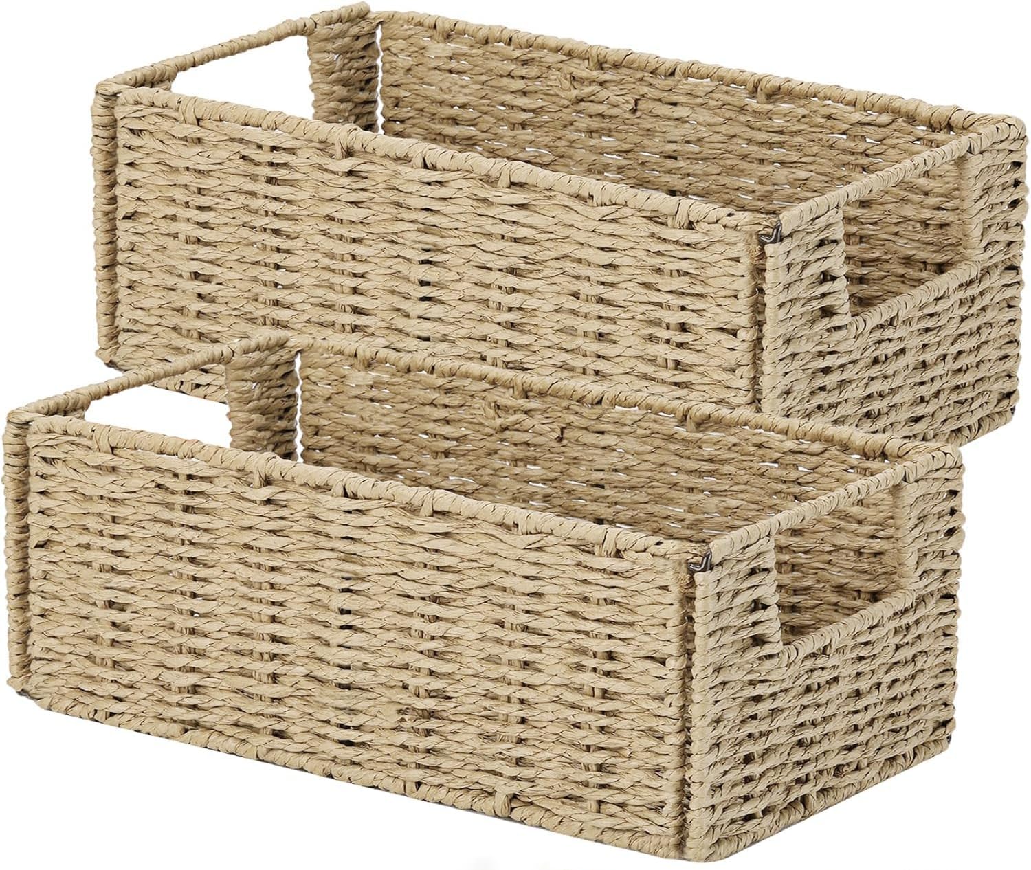 Paquete de 2 cestas de almacenamiento plegables, 31 x 15 x 12 cm