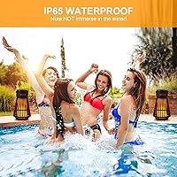 Vista 7 de Altavoz de llama Bluetooth para exteriores, altavoz de efecto de llama parpadeante con luz de antorcha, altavoz inalámbrico portátil impermeable