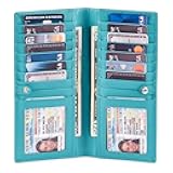 Long Wallet for Men Women Real Leather Bifold RFID Stylish Slim Handmade 2 ID Window Credit Card Holder in Gift Box