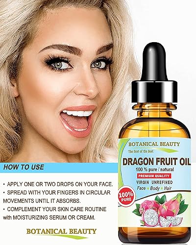 Miniatura 7 de Botanical Beauty - Aceite de semilla de fruta de dragón, 100% puro, natural, virgen, sin refinar, aceite portador prensado en frío, 0.5 onzas