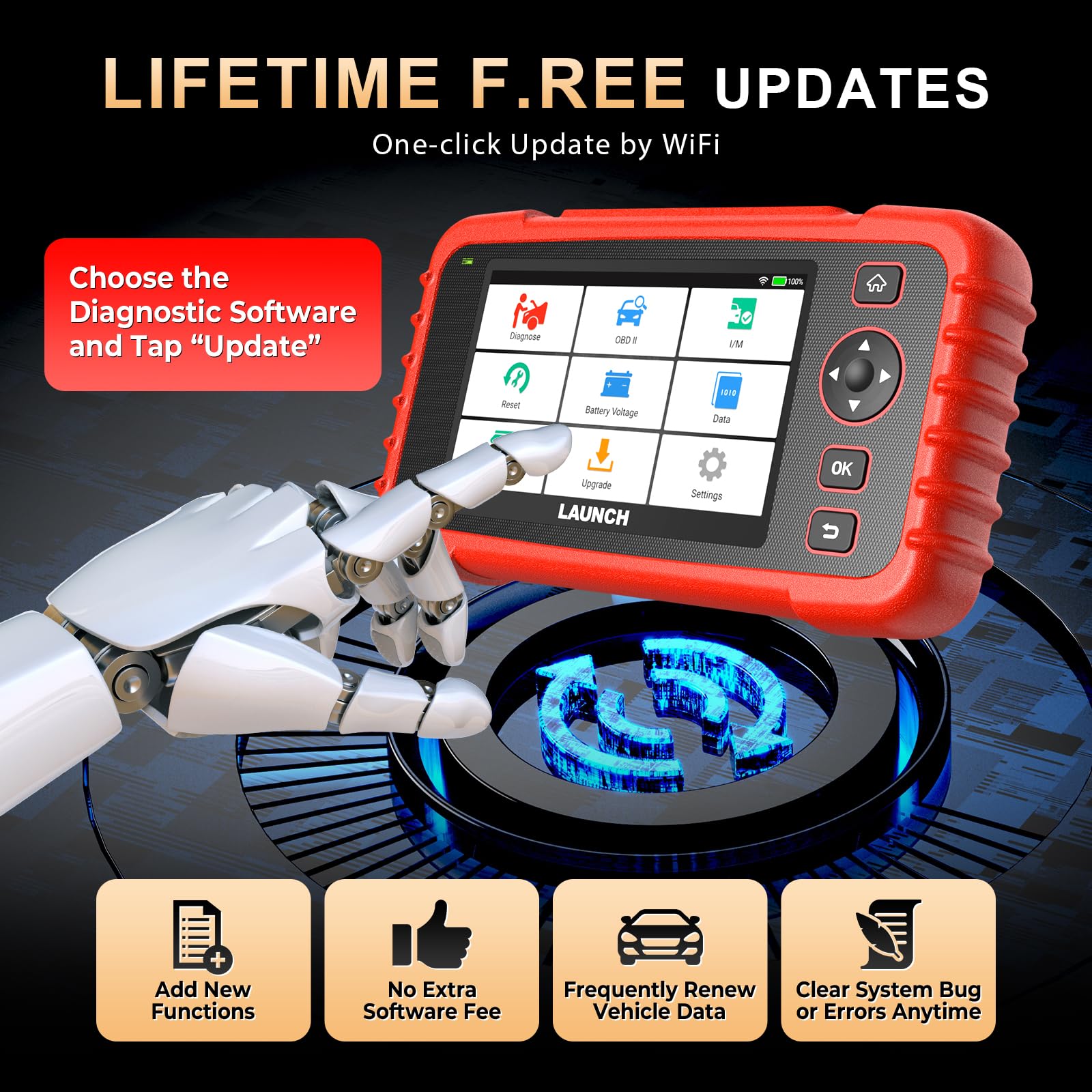Amazon.co.jp: Launch CRP123X Plus V2.0 OBD2スキャナー、ライフ