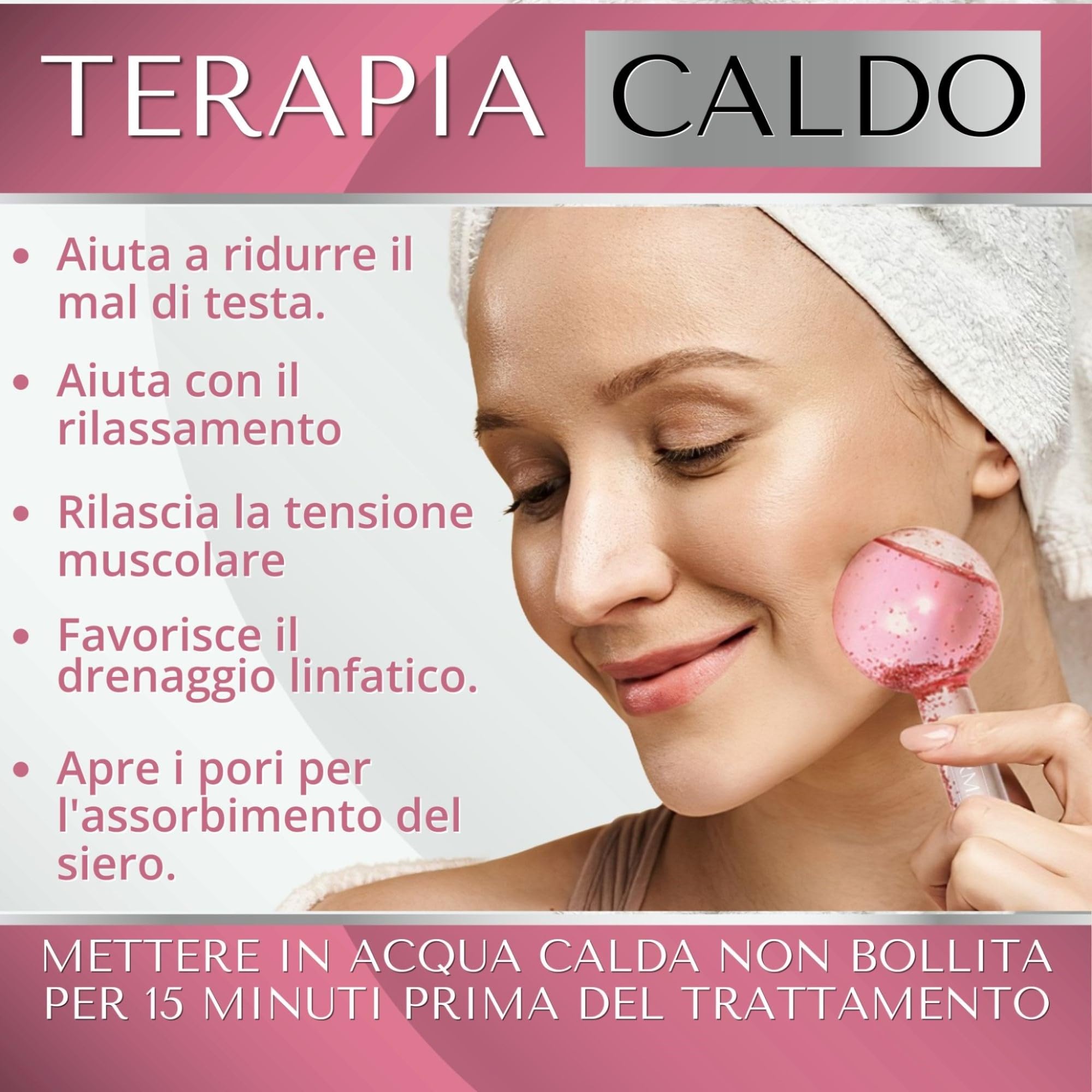 DERMAWORKS ICE GLOBES VISO 2 PEZZI – Cryo Roller Sfere di Ghiaccio per Viso e Occhi – Massaggiatore Rinfrescante per Ridurre Gonfiore, Borse e Occhiaie