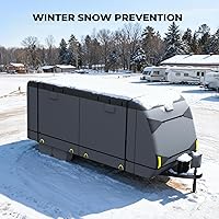 Vista 3 de RVMasking - Funda para remolque de viaje de RV de 22-24 pies, cubierta de cámper de 7 capas extra gruesa impermeable y resistente al viento