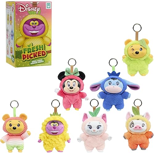 HAPPY HAUL Disney Fresh Picked Blind Box Plush Collectible Toy, Vinyl-Faced Plush Clip-On in Fruit Onesie, 5.25-Inch Stuffed Toy, Short-Run Drop, Ages 8 and up