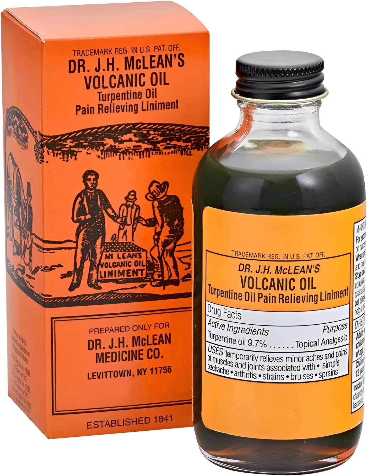 Dr. J.H. McLean's Volcanic Oil Pain Relieving Liniment, 8 Ounces