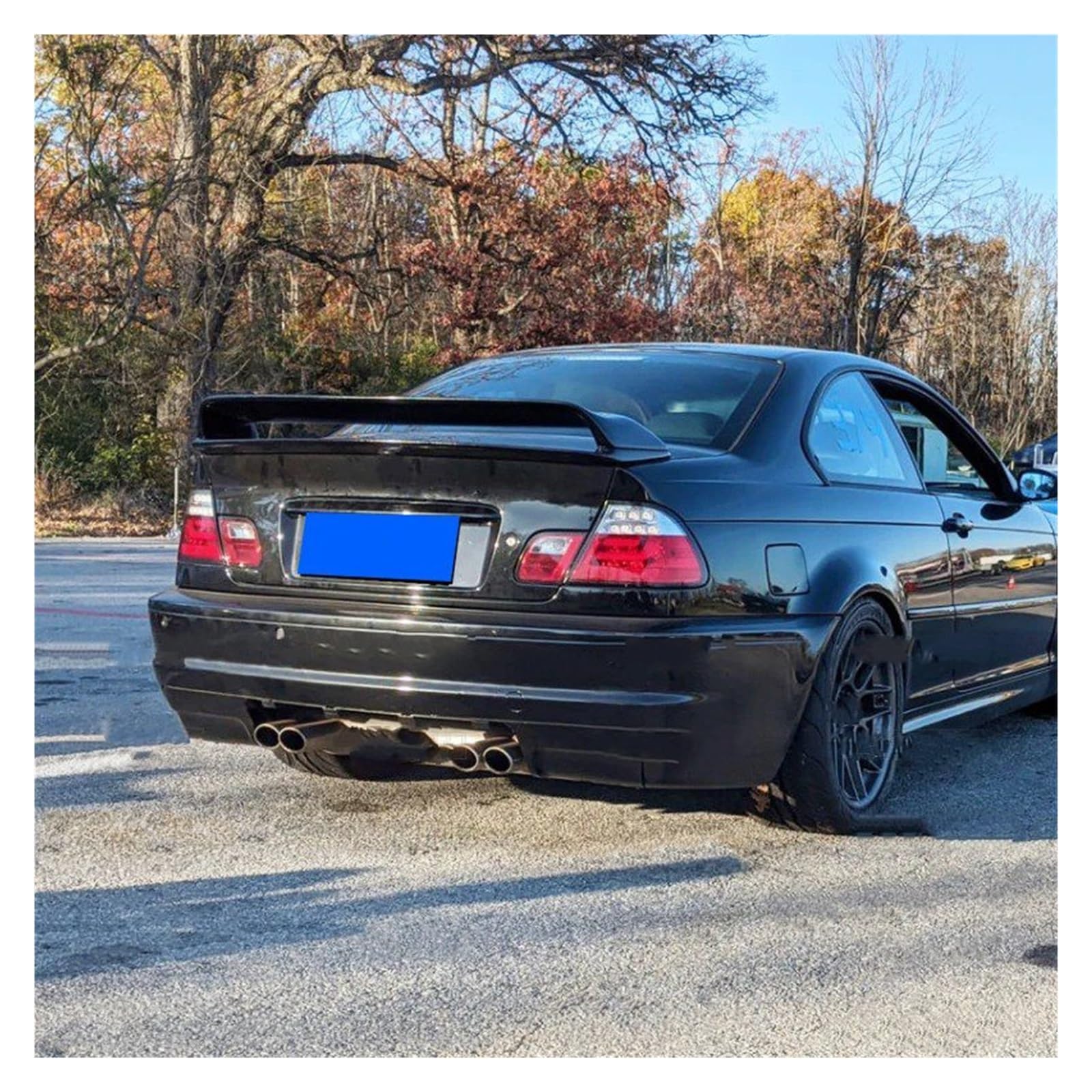 Spoiler Posteriore Per BMW Serie 3 E46 1998-2006 - Ala In ABS/ Carbonio Look, Nero Primer, Accessorio Auto