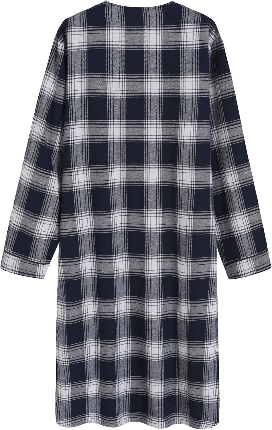 Latuza Men's Cotton Flannel Nightshirt Sleep Shirt - Image 3