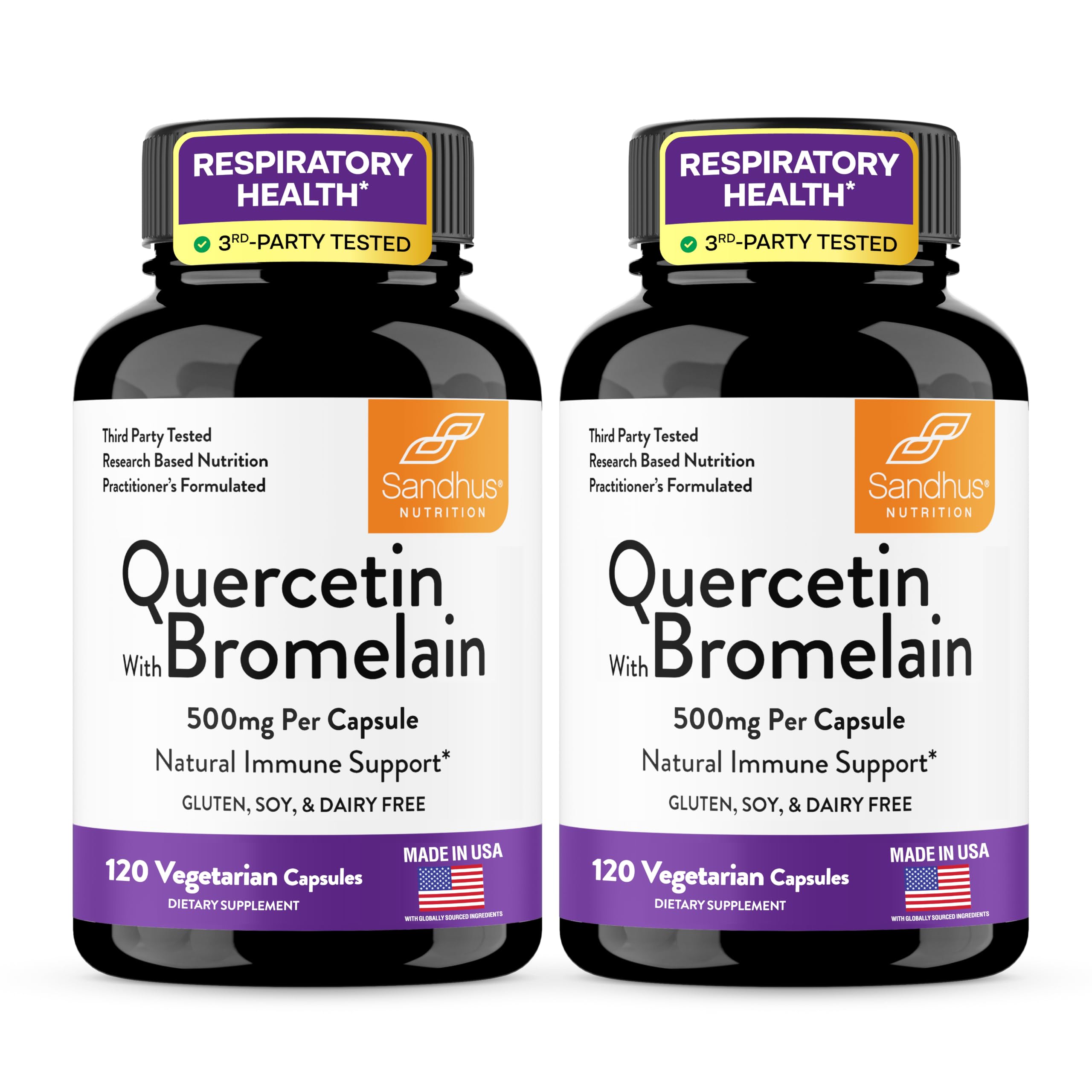 Quercetin with Bromelain 500mg Capsules - Immune Support Supplement 120 Ct — Amazon image 10