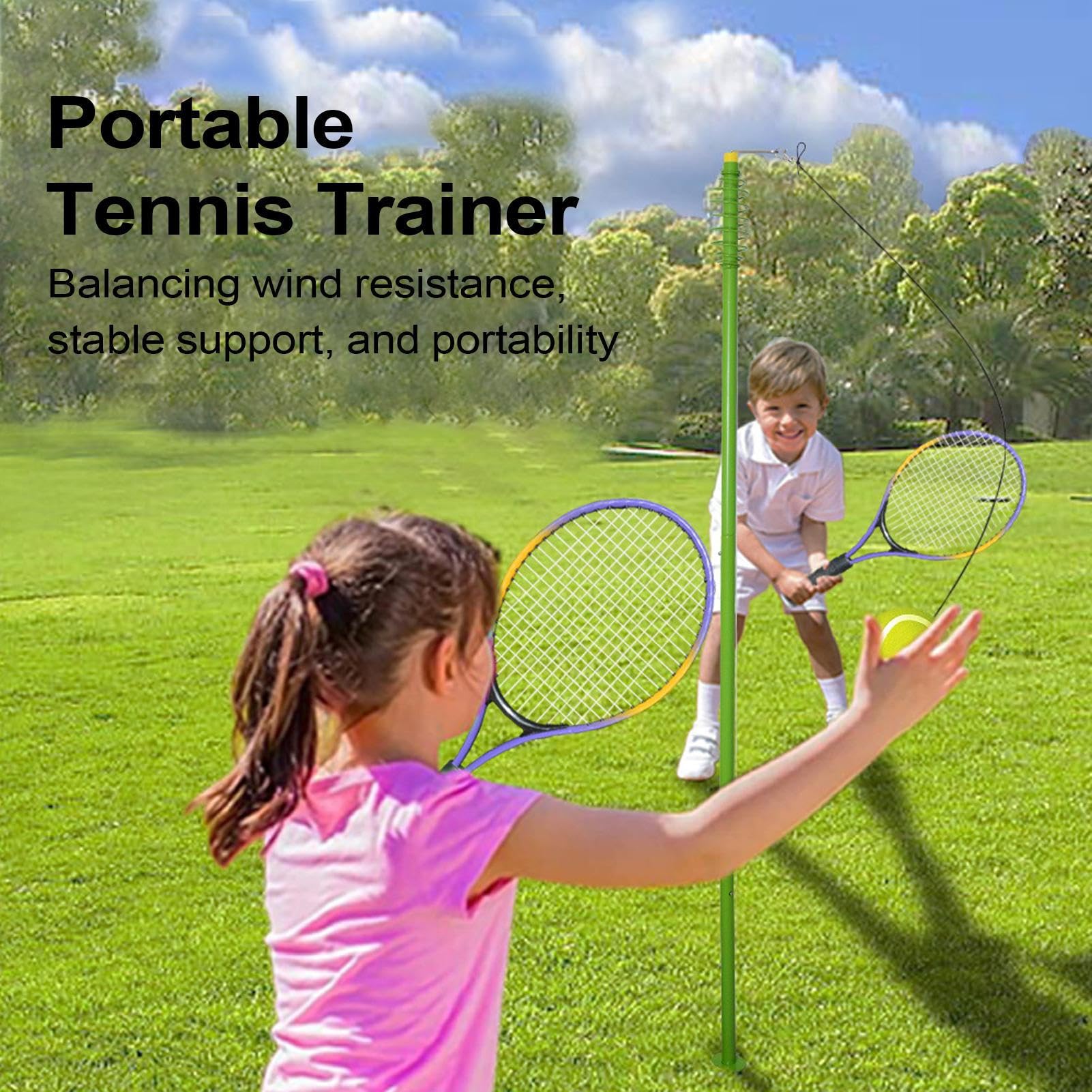 Allenatore Tennis Allenatore Portatile Per Tennis Singolo | Attrezzatura Per Esercizi Di Colpo E Swing Per Atleti