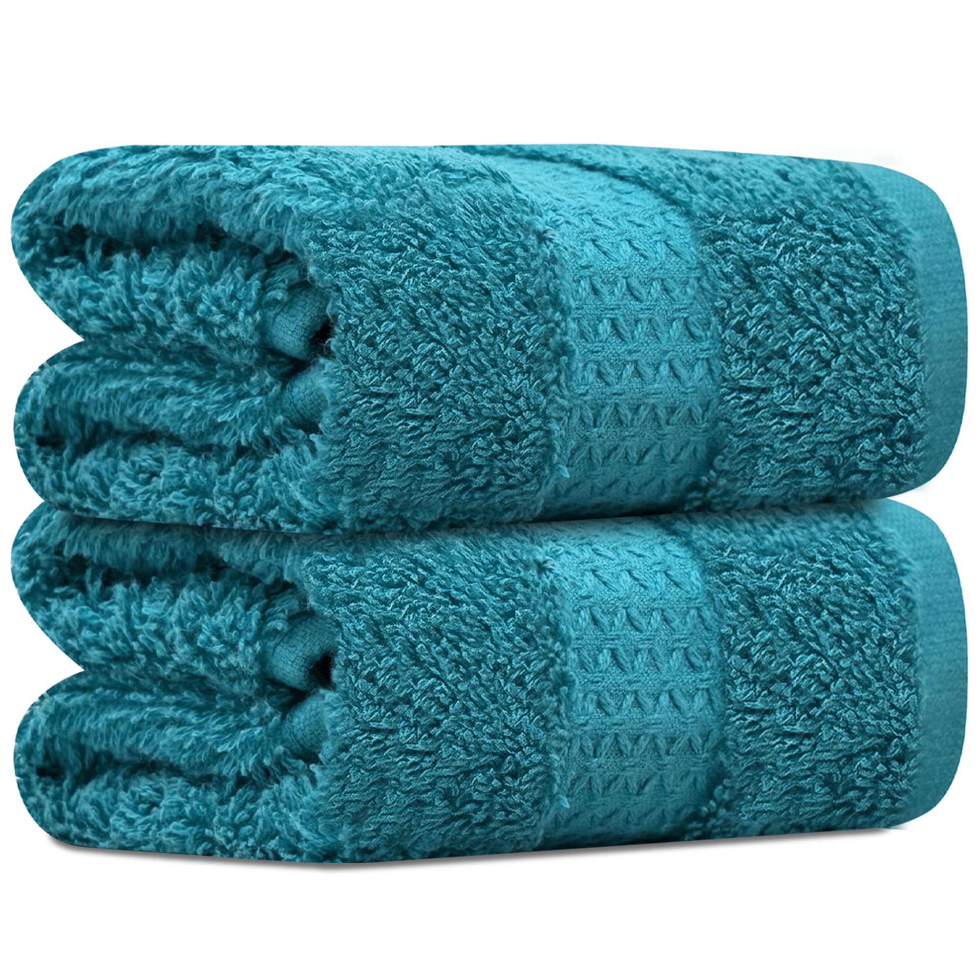 Towelogy 2-Piece Bath Towel Set – 100% Combed Cotton Ultra Soft, Quick-Dry, Highly Absorbent | Hotel & Spa Quality (Teal, Face Towels (33x33cm))
