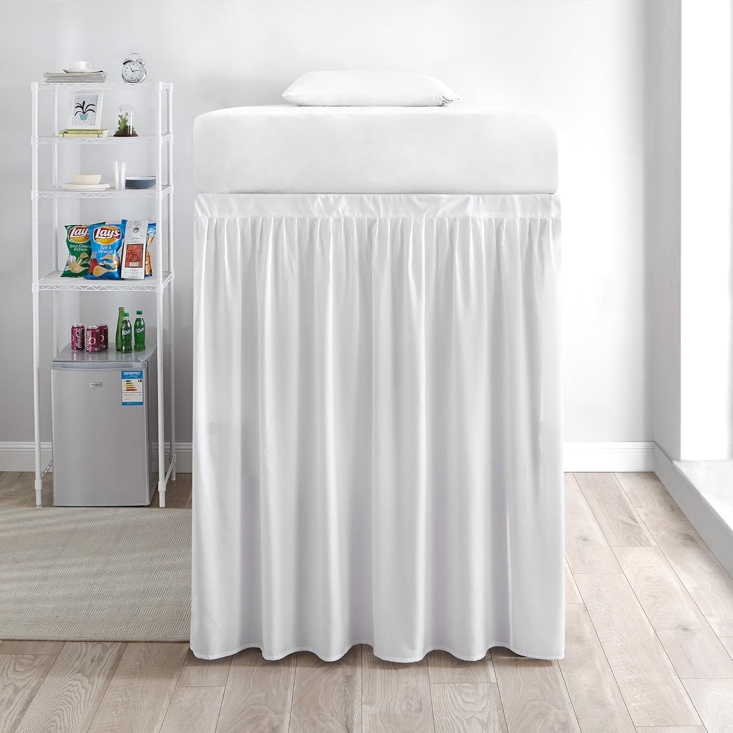 Extended Bed Skirt Twin XL (3 Panel Set) - White