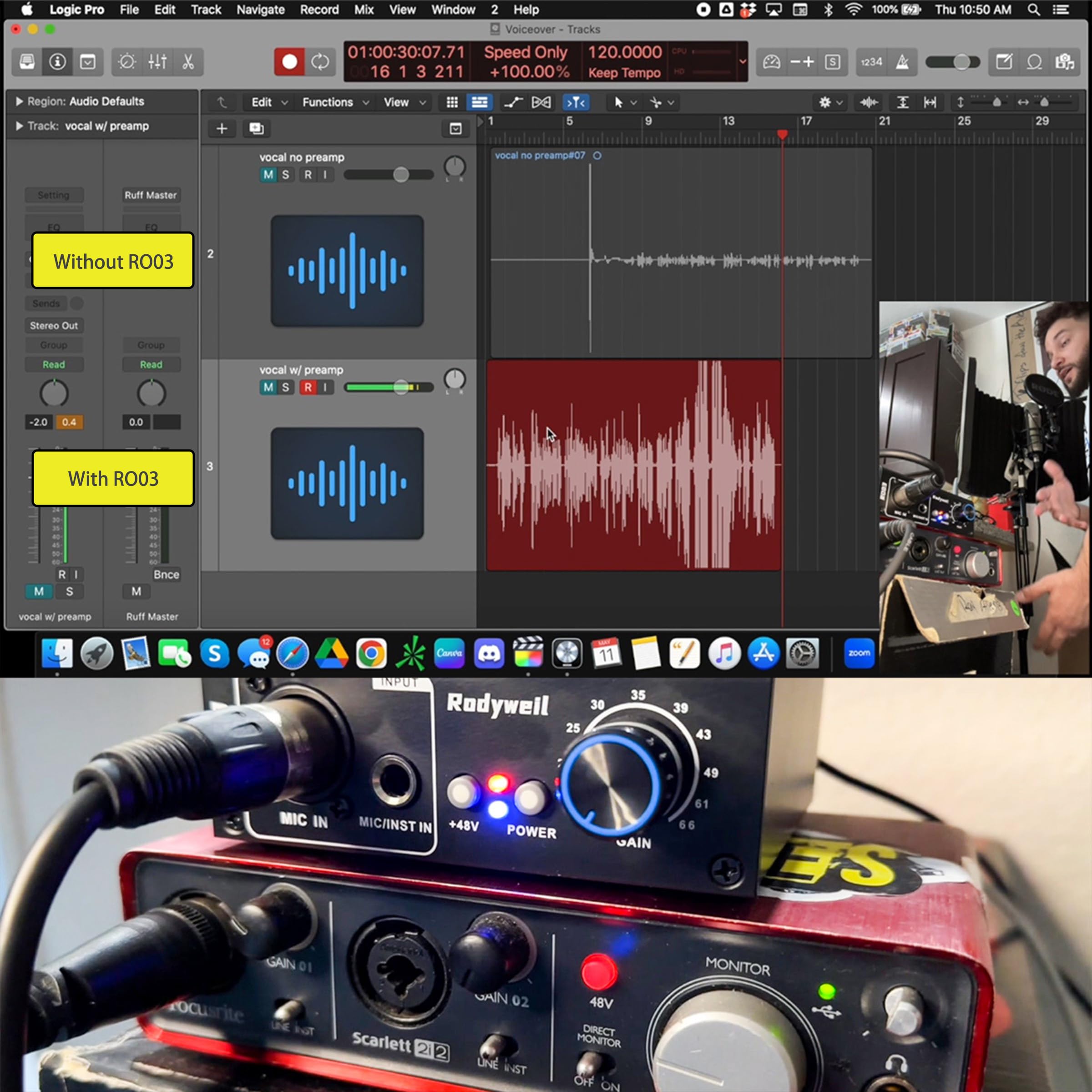 Tiptop Home Rodyweil - Amplificador de Ganancia de preamplificador de micrófono de Condensador dinámico, Ganancia máxima de 75 dB para Interfaz de Audio, transmisión en Vivo