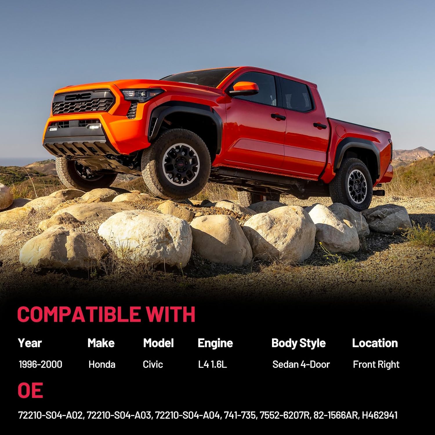 BDFHYK 741-735 Power Window Regulator with Motor Front Right Compatible with Honda Civic 1996-2000