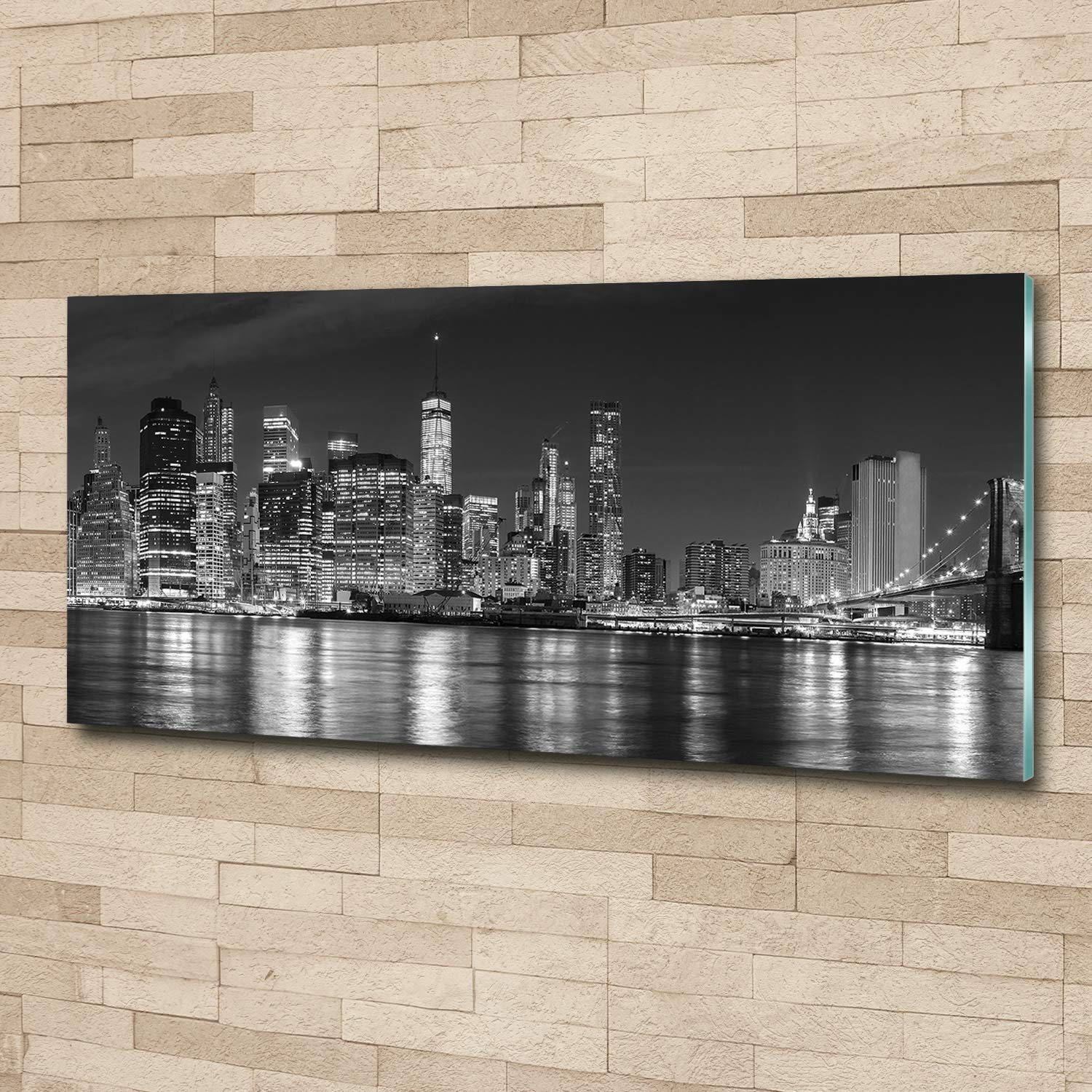 Tulup Acrylic Glass 125x50cm - Mural Art Image Verre Plastique Déco Mural Acrylic Glass Picture Manhattan de Noche
