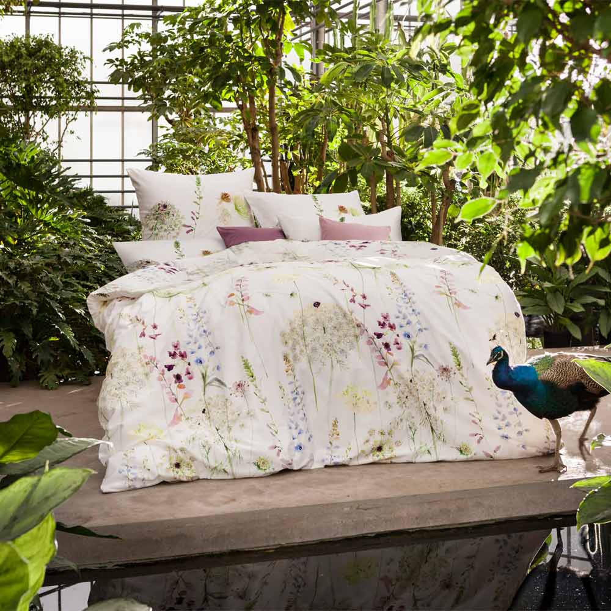 ESTELLA Mako Jersey Bettwäsche Meadow Interlock Grün 135x200 + 80x80 cm