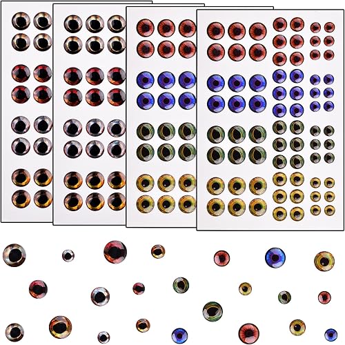 Bionic FishEye72pcs*4 fly-tying-material, Multiple Colors