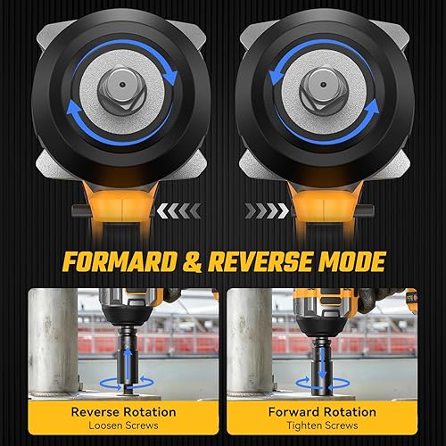 Miniatura 5 de Llave de impacto inalámbrica para batería Dewalt de 20 V, 1254 pies-libras (1700 N.m), pistola de impacto eléctrica de 12 pulgada, destornillador de