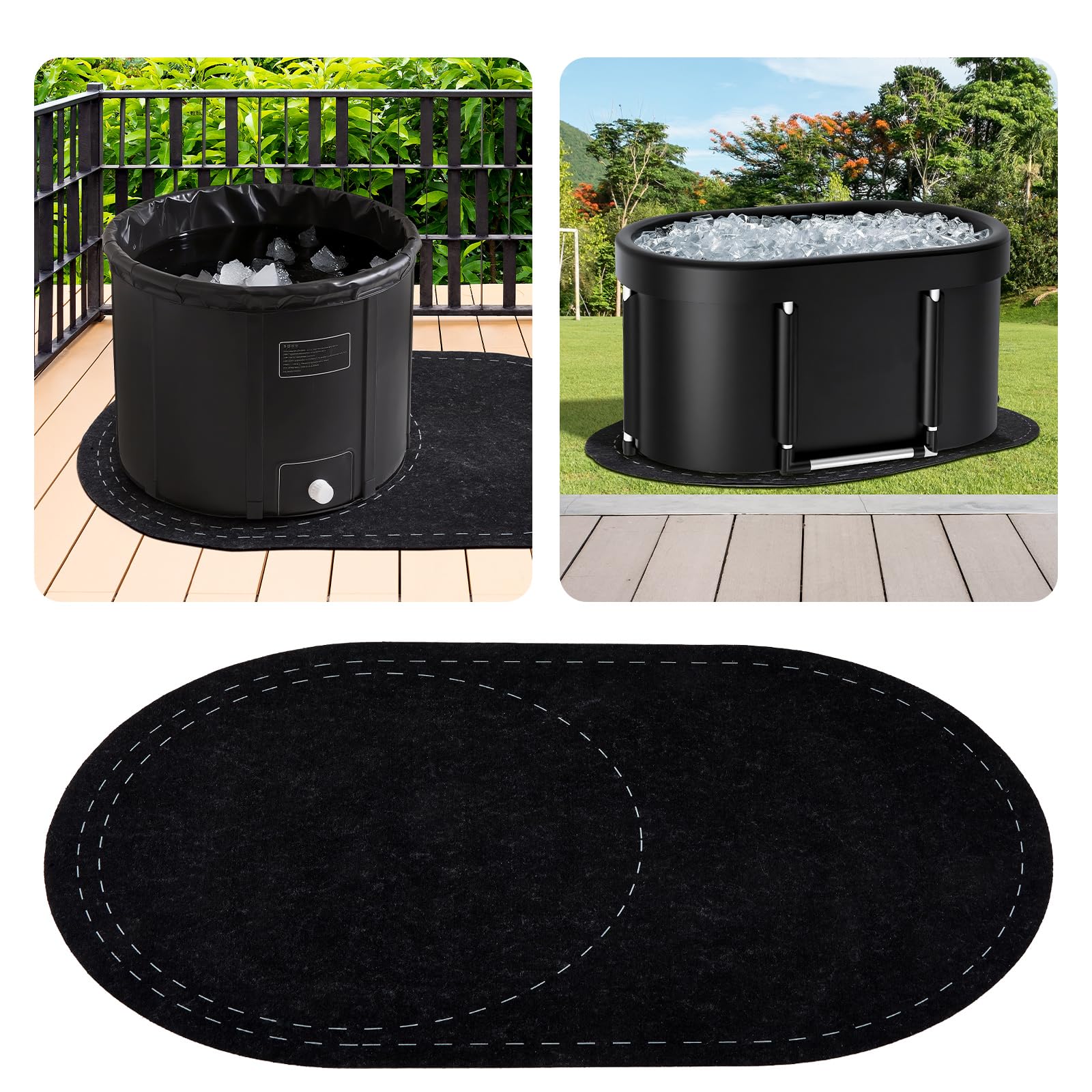 Floor Protection mat for ice Bath tub product research image