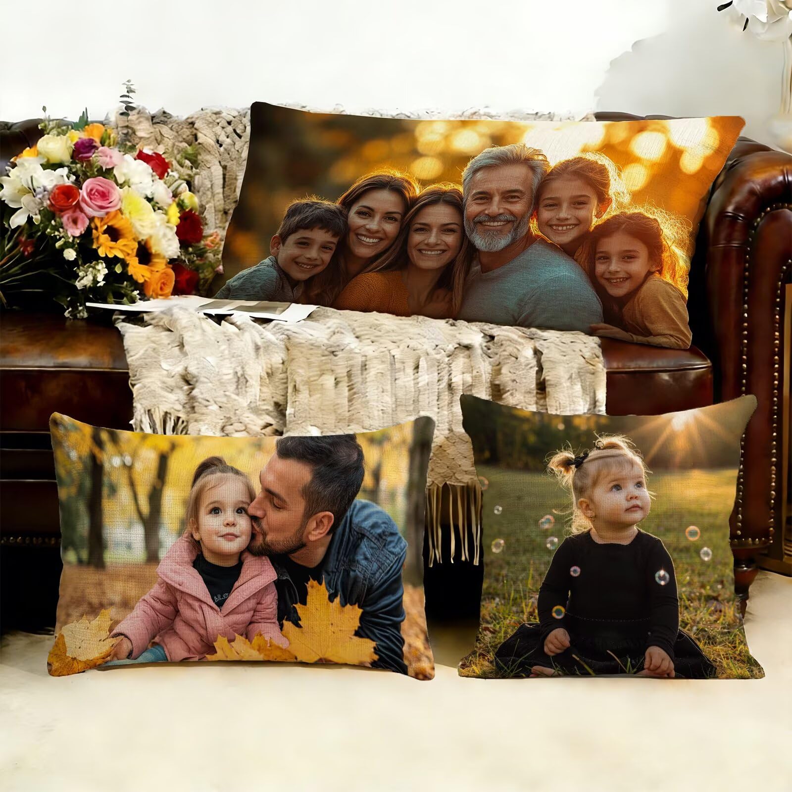 Cojin Personalizado Foto a Doble Cara 60x180cm - Cojines Exterior,Funda de Almohada Impermeable - Regalo Original para San Valentín y Aniversario Parejas para Cama Sofa Terraza Salon Jardin J1-75