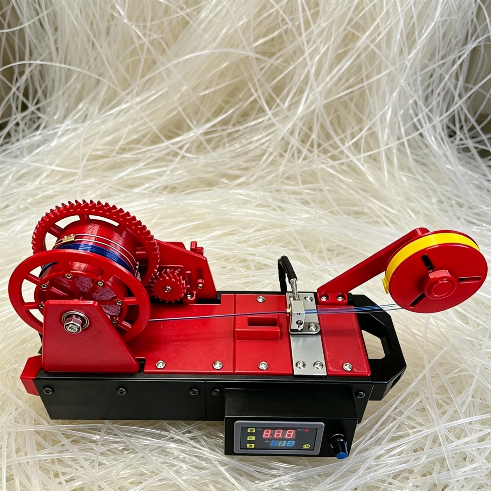Pvxa Pultruded Plastic Bottle Filament, 3D Printer Extruder Filament Maker Machine, Recycled PET Bottle Recycler, for DIY Makers, Home & Classroom Use Red