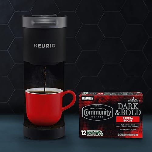 Miniatura 8 de Community Coffee Dark & Bold Exxtra Boost - 12 cápsulas de café, compatible con cafeteras Keurig 2.0 K-Cup