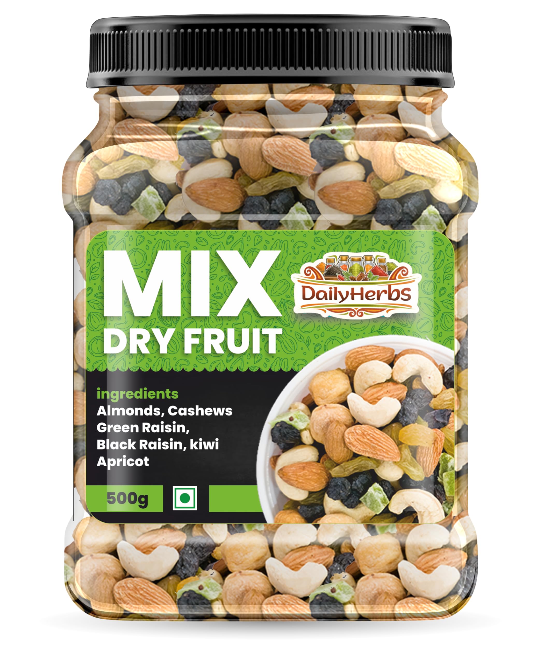 DAILYHERBS Mixed Dry fruits Almonds, Cashews, Raisins, Apricots, Kiwi (500 g) (B0DCZHTRBN) Amazon Price History, Amazon Price Tracker