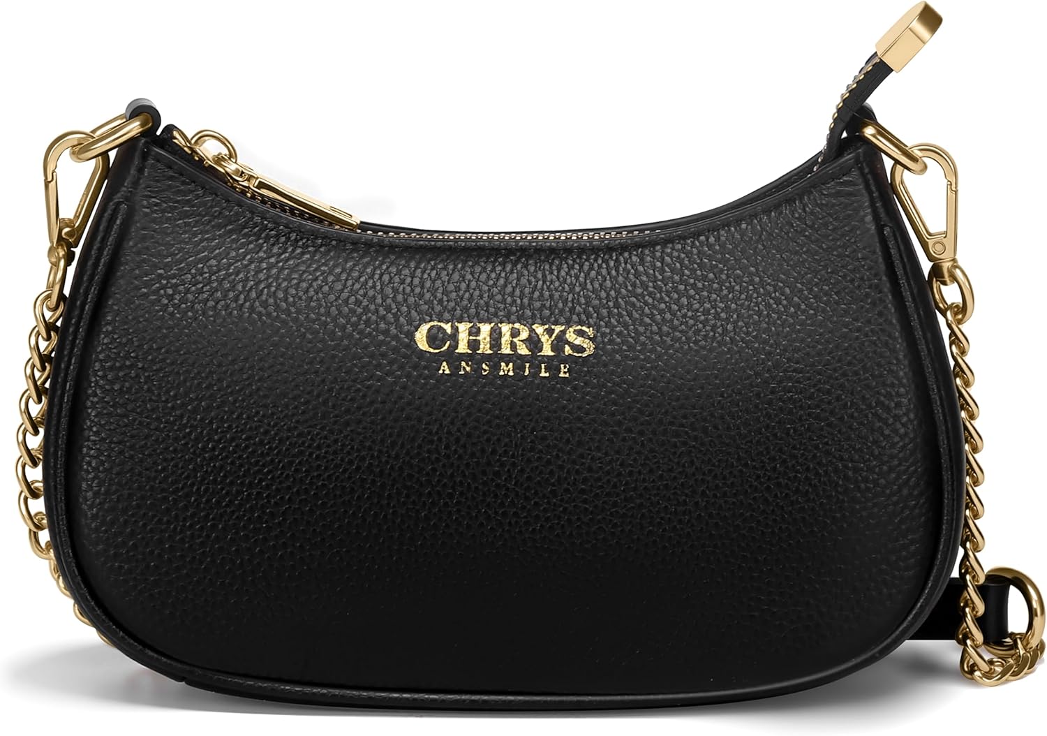 Chrysansmile Crescent Shoulder Bags Small Purses for Women Genuine Leather Underarm Purse Half Moon Clutch bag