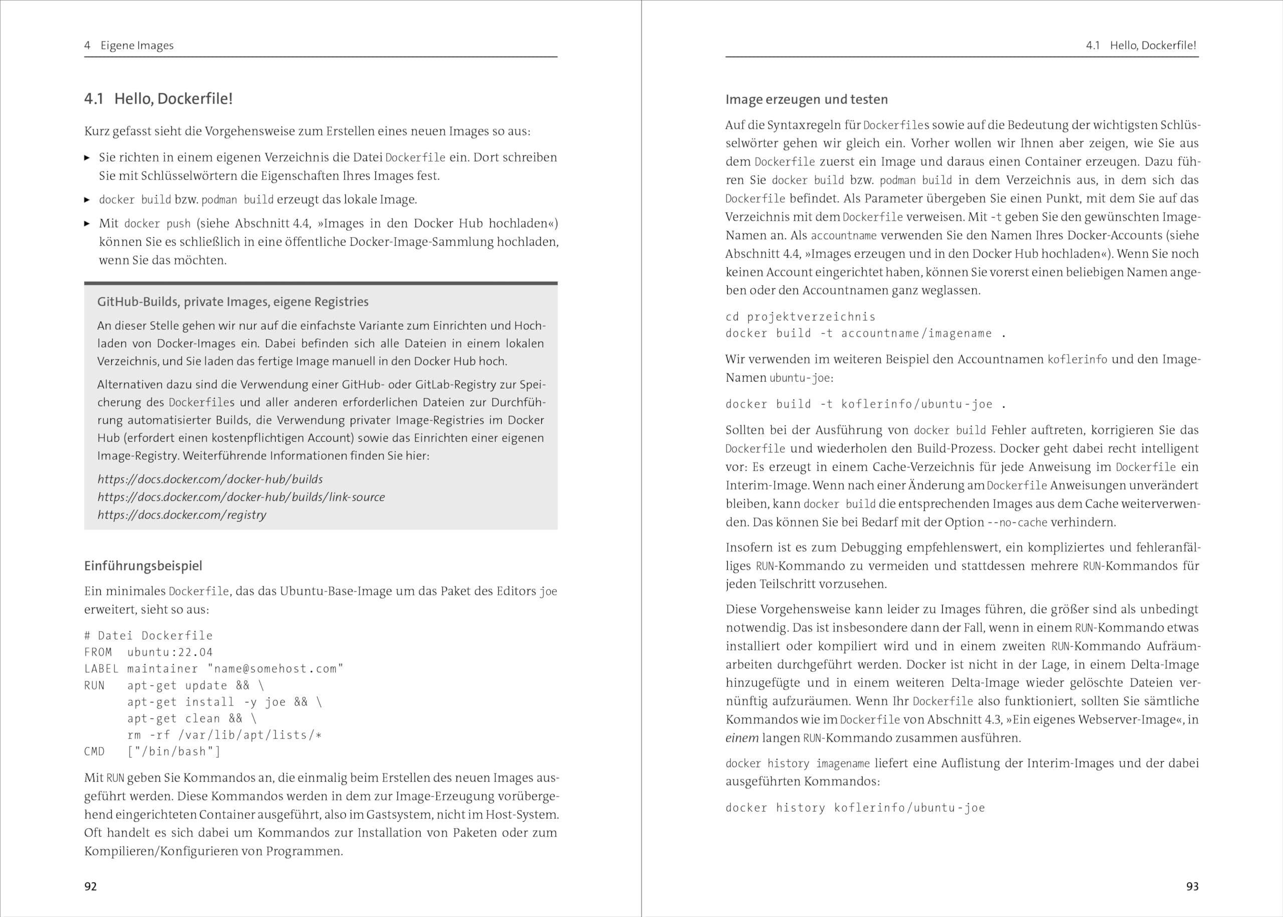 Docker: Das Praxisbuch für Entwickler und DevOps-Teams. Grundlagen, Einstieg, Konzepte. Für Windows, macOS und Linux