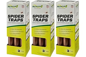 Catches Brown Recluse, Hobo Spiders, Black Widows & Wolf Spiders Indoor Pet Safe Spiders Traps