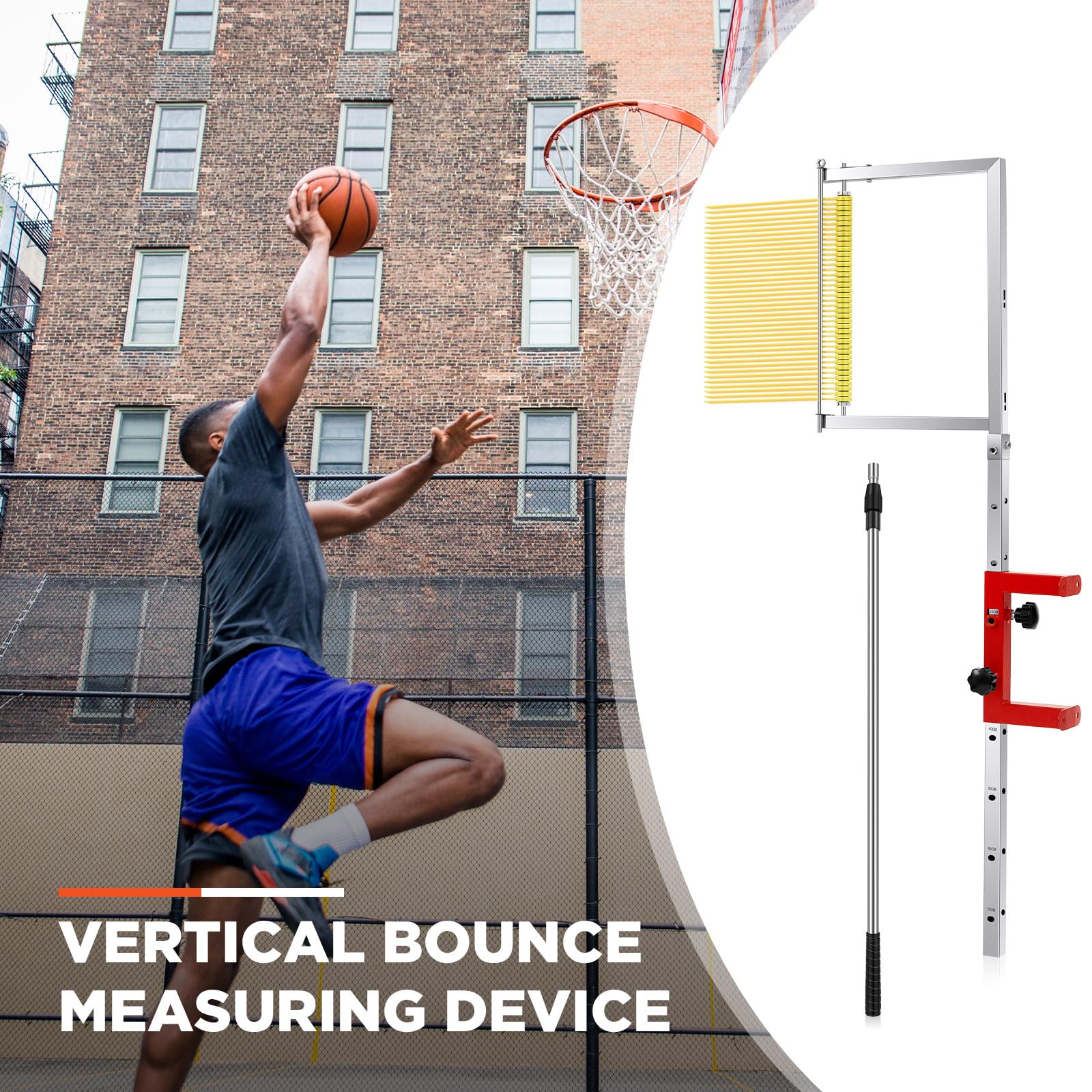 Vertical Jump Test Rig Snapklik.com : Wall Mounted Vertical Jump Measurement Tool, 2.29-3.92ft ...