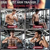 Vista 6 de Twister Arm Trainer, Dual Triple-Spring, 30-180lb Adjustable, Chest Arm Shoulder Workout Equipment, Portable Detachable Arm Twister Exerciser for