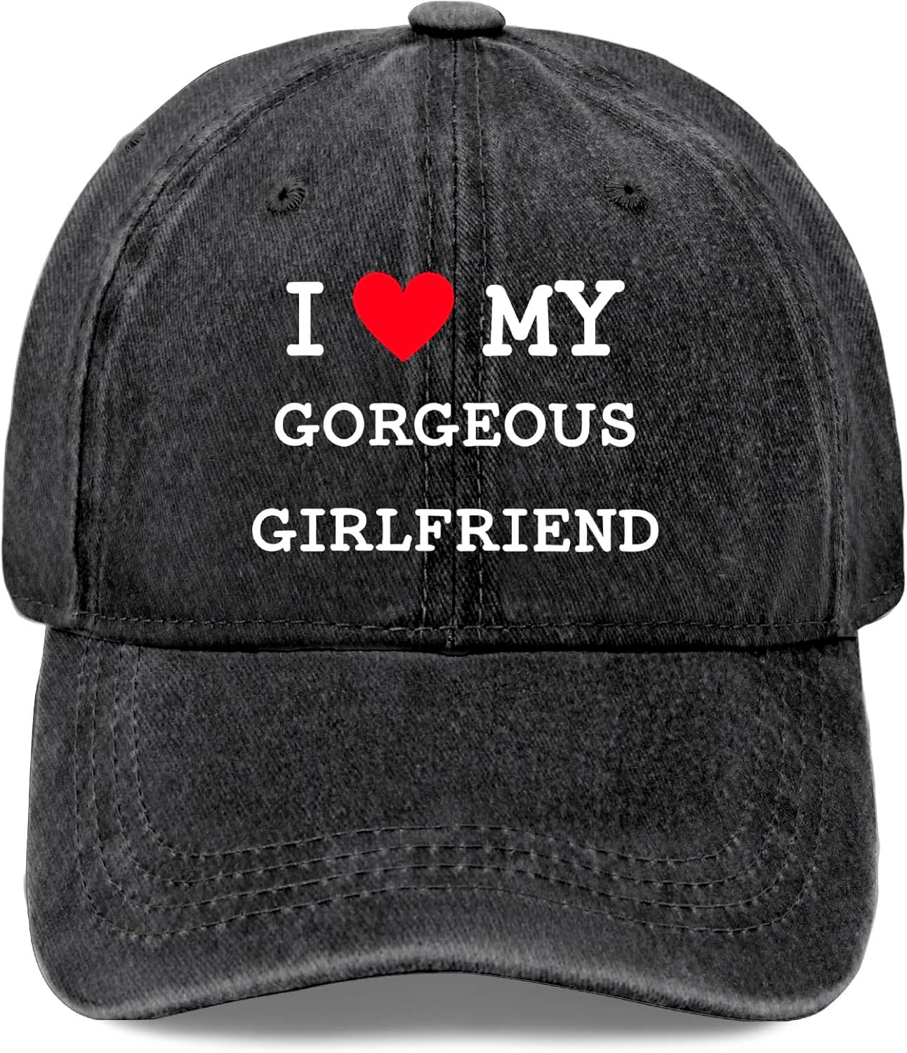 I Love My Hot Girlfriend Hats for Womens Trendy Washed Distressed Baseball Cap