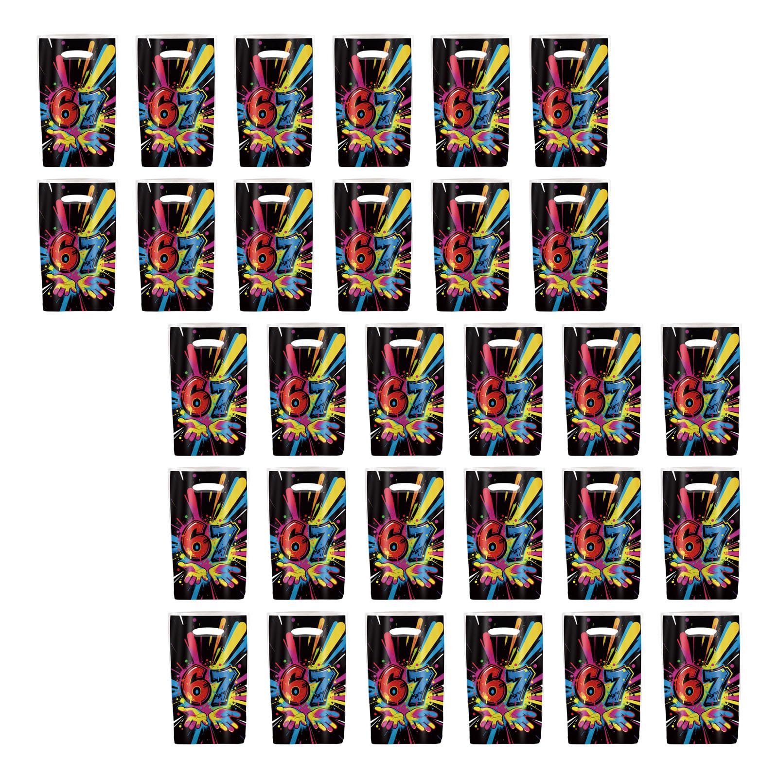 Kangnice 30Pcs Ice Cream Theme Packaging 17x25cm for Birthday Treats Candy Gift Bags