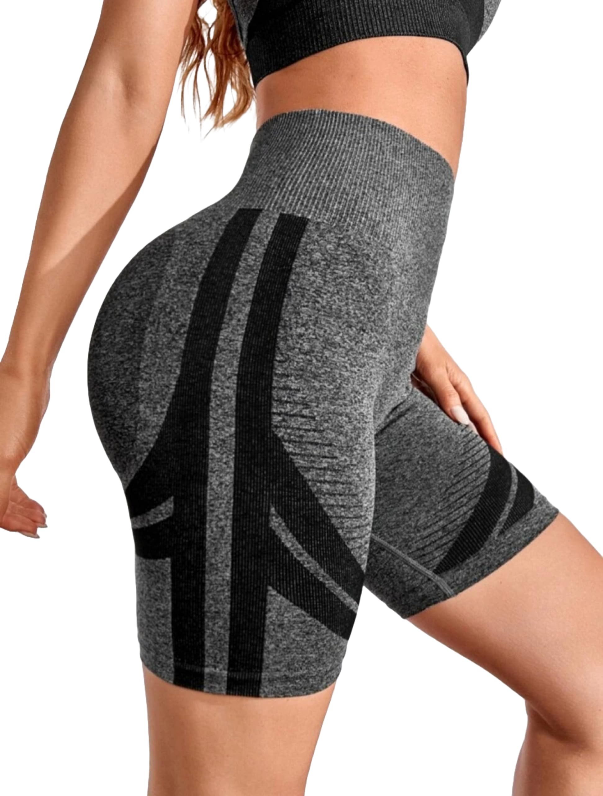 Seamless Yoga Shorts High Waist Scrunch Butt Sports Tummy Control Butt Lift Stretchable Tights Waist Compression Fitness Gym for Women