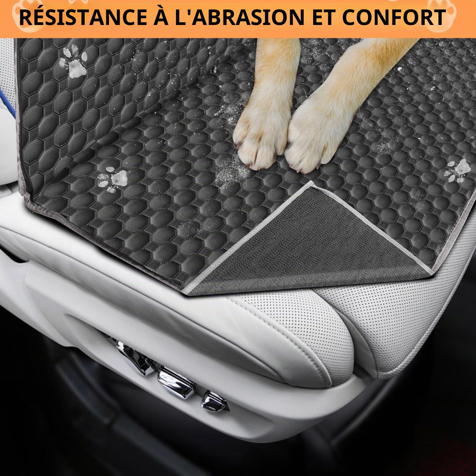 Taygeer Housses de Siège d'auto pour Chien, Protection Banquette d'arrière Tansport en Voiture avec Fenêtre de Visualisation, Imperméable et VUS, 145 x 136 cm, Noir
