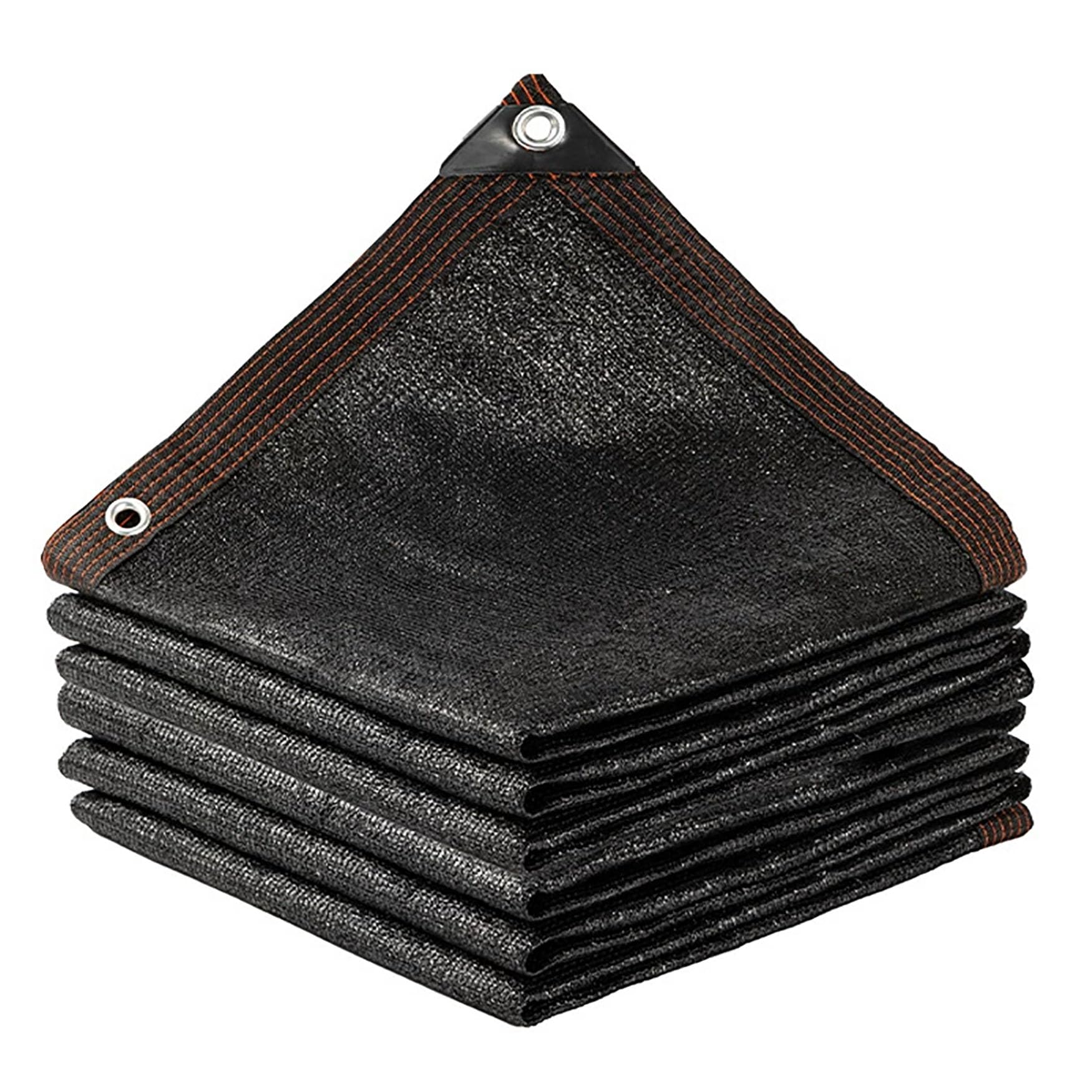 Lona Sombra Exterior 550 x 600 cm Resistente a Los Rayos UV, Transpirable y Protector Solar Red de Sombra Al Aire Libre para Pérgola, Plantas de Patio, Gallinero, Exterior, Negro
