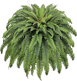 50" Fake Ferns Artificial Plants Large, 98 Fronds Artificial Ferns for Outdoors and Indoors, Suitable for Planter Garden Porch Office Decor
