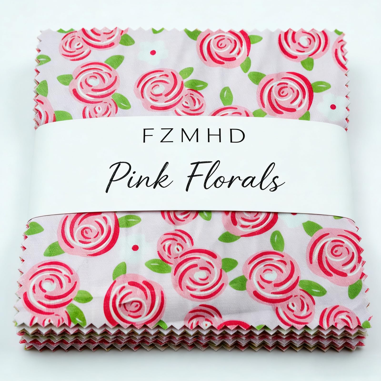 42 PCS 5x5 Inch Purple Floral Cotton Fabric Squares Charm Pack, Precut Quilt Squares for DIY Sewing, Quilting & Scrapbooking Projects - 5