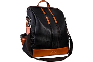 Luxi Women's Genuine Leather Backpack Purse 12 INCH Leather Sling Daypack