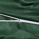 Ersmak 60" x 80" Couverture de couettes pour couverture pondérée, silky & Couvre-culotte amovible Satin avec fermeture éclair & 8 Attachement sécurisé, vert émeraude