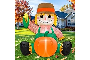 TURNMEON 4FT Fall Blow Up for Yard Scarecrow Outdoor Decorations