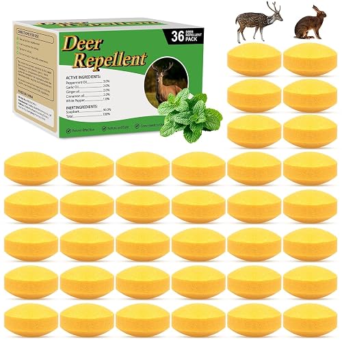 36 Pack Deer Repellent Rabbit Repellent Outdoor for Plants, Deer