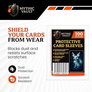 100 Protective Card Sleeves | Fits All Standard Sized Trading Cards